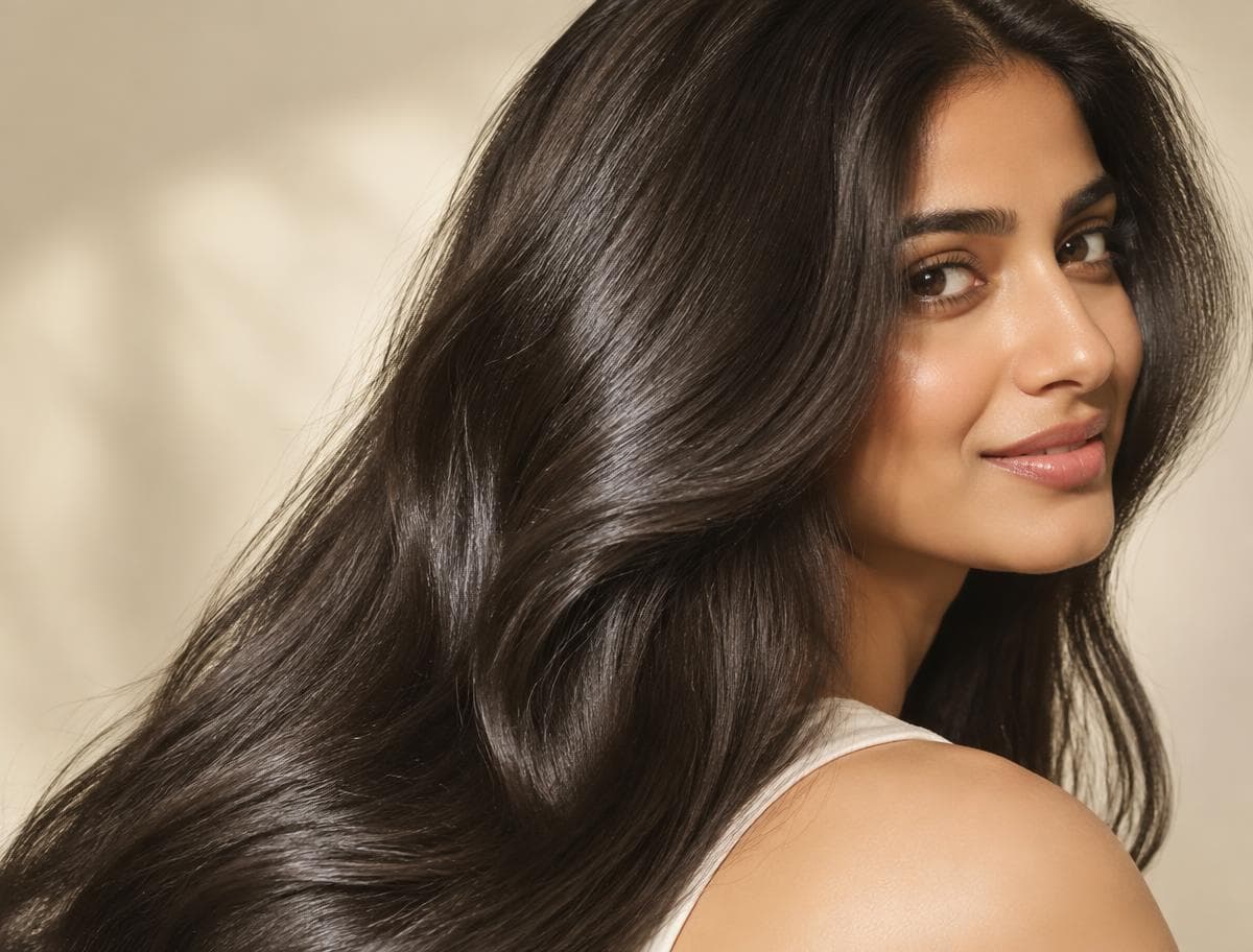 Healthy-looking hair after a regular hair oiling routine